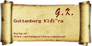Guttenberg Klára névjegykártya