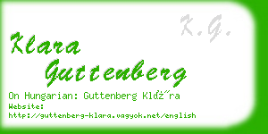 klara guttenberg business card